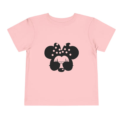 Cute Toddler Tee with Sunglasses Minnie Design, Kids Fashion, Summer Outfit, Birthday Gift, Playdate Shirt