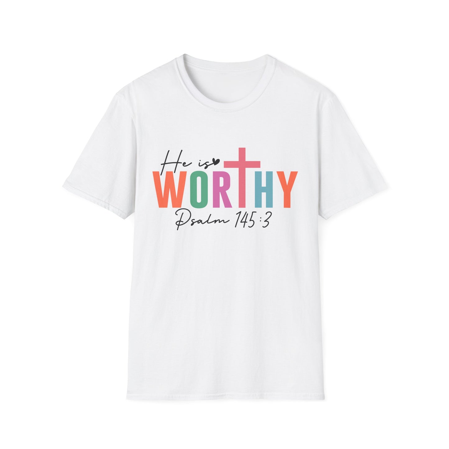 He is Worthy T-Shirt, Unisex Christian Tee, Psalm 145 3 Shirt, Inspirational Gift, Faith-Based Apparel, Church Outfit