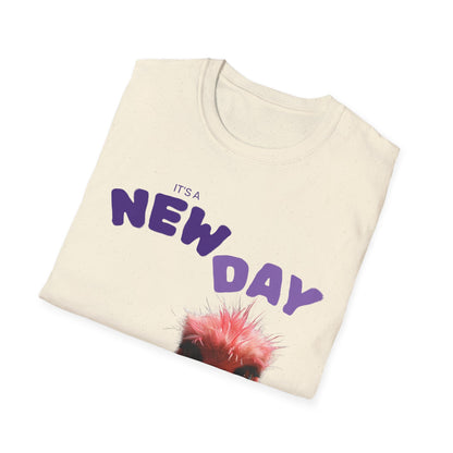Funny New Day Unisex Softstyle T-Shirt – Perfect for Casual Vibes & Everyday Wear
