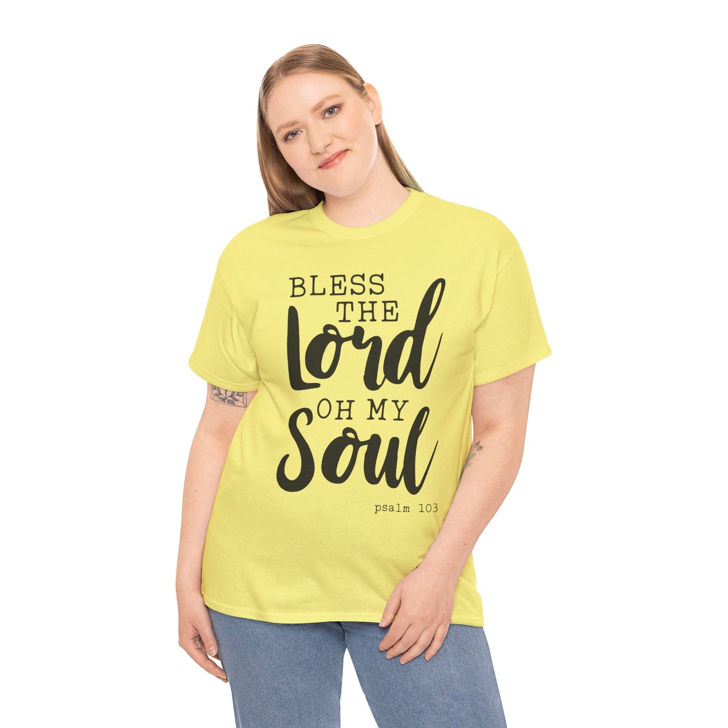 Bless the Lord Unisex Heavy Cotton Tee - Inspirational Christian Shirt