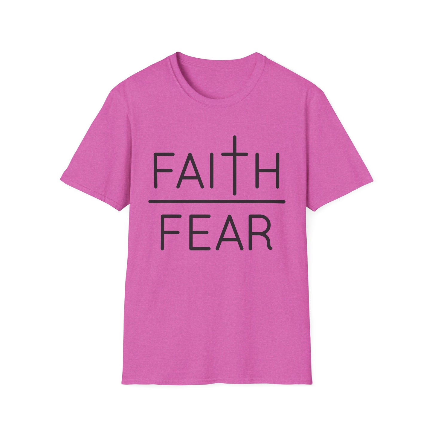Inspirational Faith Over Fear T-Shirt | Unisex Softstyle Tee
