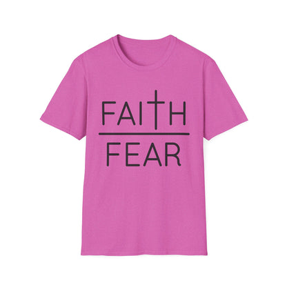 Inspirational Faith Over Fear T-Shirt | Unisex Softstyle Tee