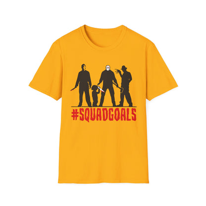 Squad Goals Unisex T-Shirt, Funny Graphic Tee, Group Friend Shirt, Movie Night Outfit, Halloween Costume Top, Gifting for Friends