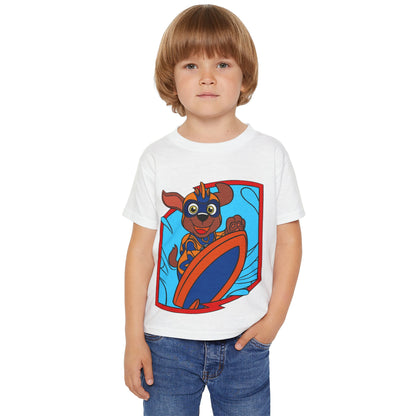 Toddler Graphic T-Shirt, Fun Surfing Dog Design, Kids Beachwear, Playful Summer Outfit, Birthday Gift for Boys & Girls