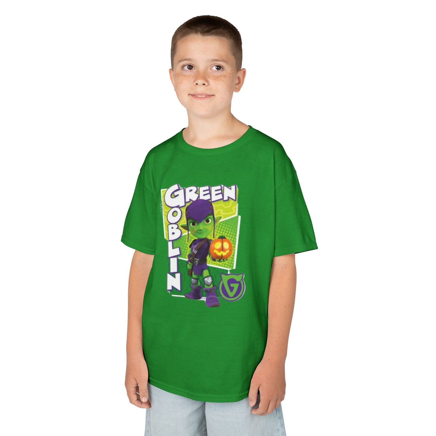 Kids Green Goblin Tee - Fun Halloween T-Shirt for Kids