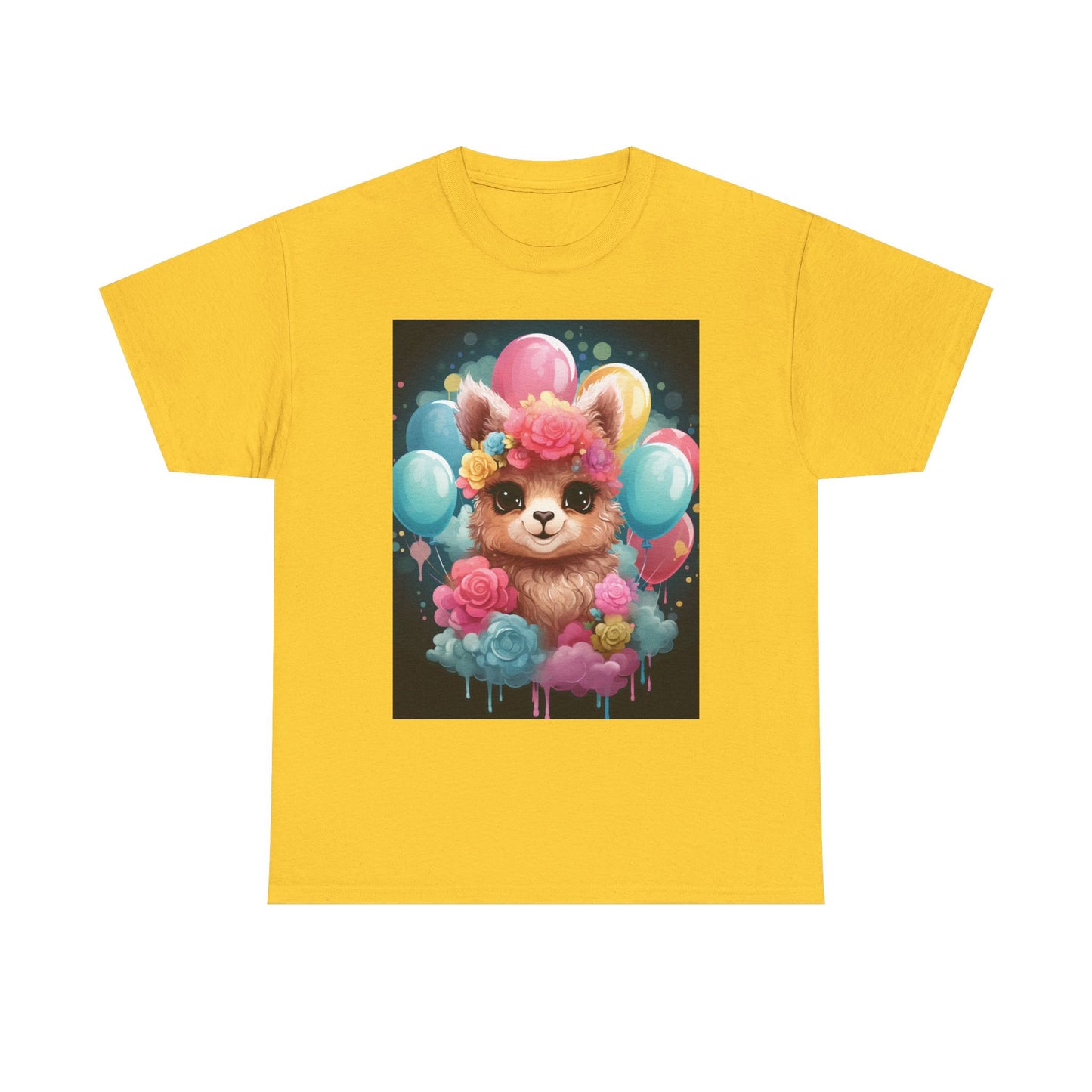 Cute Floral Dog Unisex Heavy Cotton Tee - Perfect for Dog Lovers!