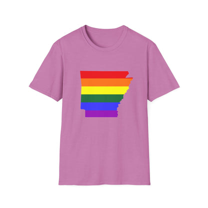 Pride Arkansas T-Shirt, Unisex Rainbow Tee, LGBTQ+ Apparel, Softstyle T-Shirt, Equality Shirt, Gift for Pride Month