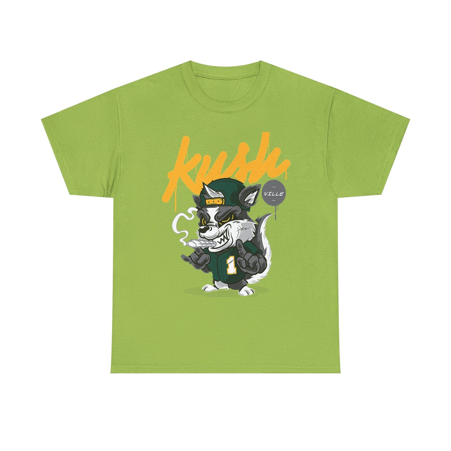 Kush Vibe Unisex Heavy Cotton Tee - Trendy Streetwear Graphic T-Shirt
