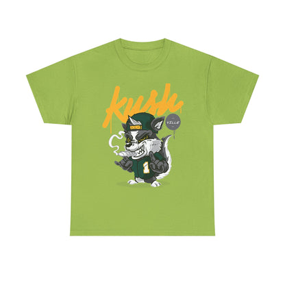 Kush Vibe Unisex Heavy Cotton Tee - Trendy Streetwear Graphic T-Shirt