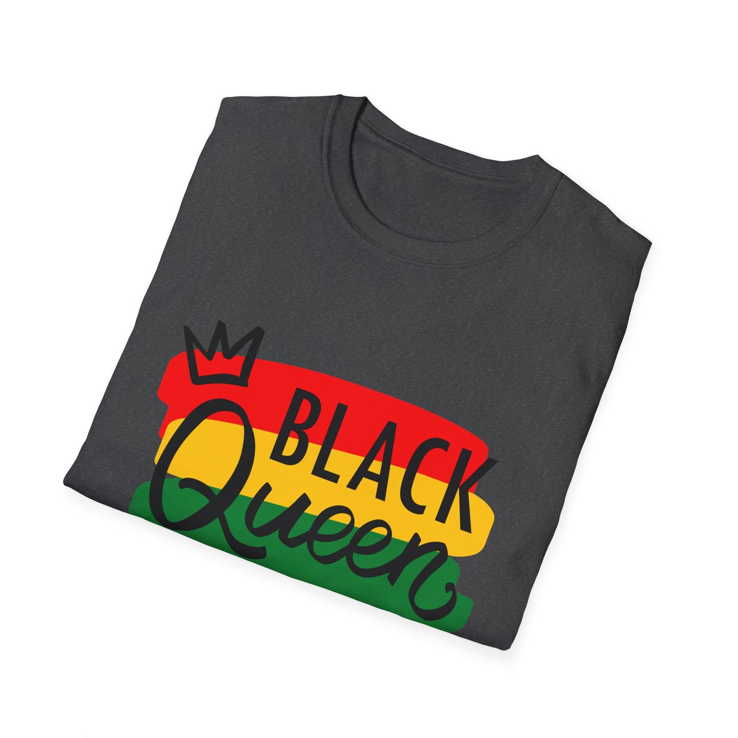 Black Queen Unisex Softstyle T-Shirt | Empowerment, Cultural Pride, Casual Wear, Gift for Her, Black History Month