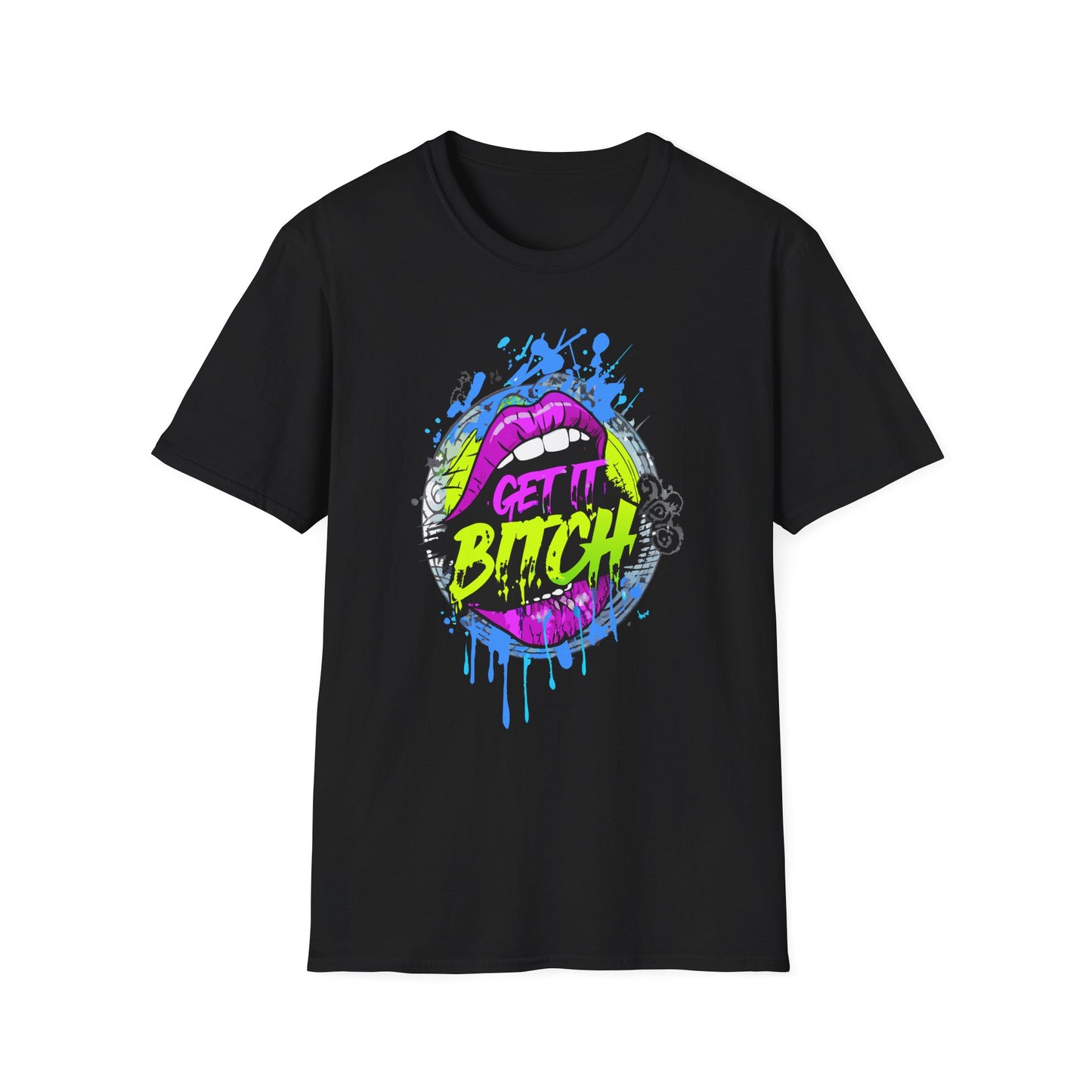 Colorful Graphic Tee for Fun Spirits | Get It Bitch Design, Unisex T-Shirt, Gift for Friends, Casual Wear, Party Shirt