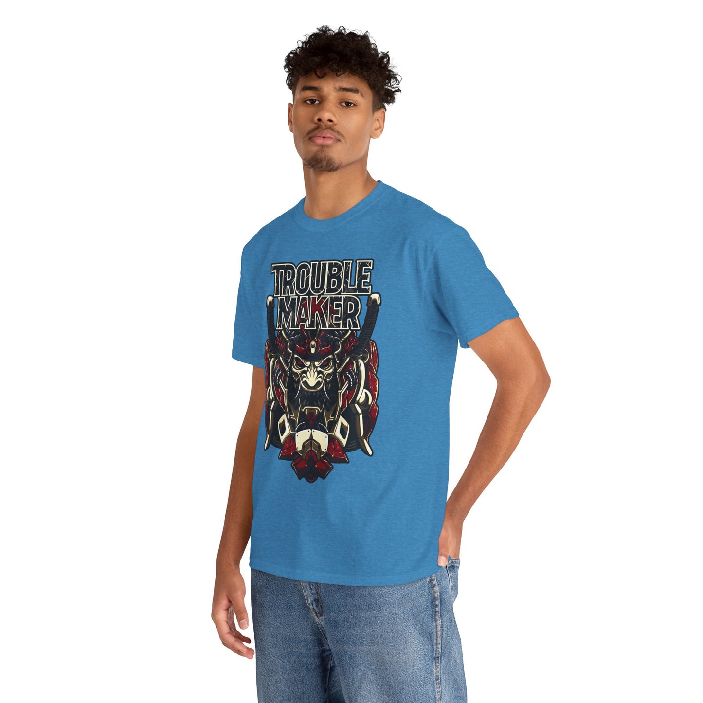 Trouble Maker Graphic Tee - Unisex Heavy Cotton Shirt for Rebels and Mischiefs