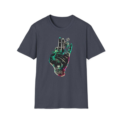 Psychedelic Hand Design Unisex T-Shirt - Softstyle, Casual Vibe