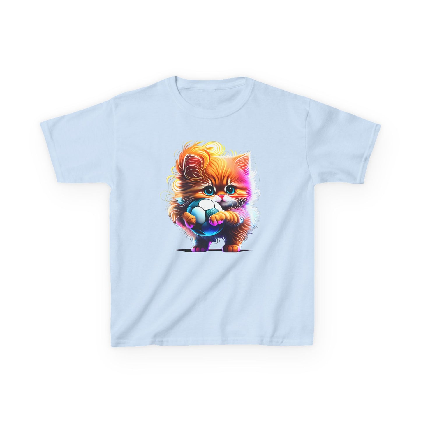 Colorful Kitten Kids Tee - Fun, Playful Cotton T-Shirt for Cat Lovers