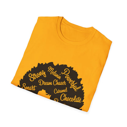 Empowering Afro-Heart Unisex T-Shirt, Celebrating Black Culture, Affirmation Tee, Gift for Her, Inspirational Shirt