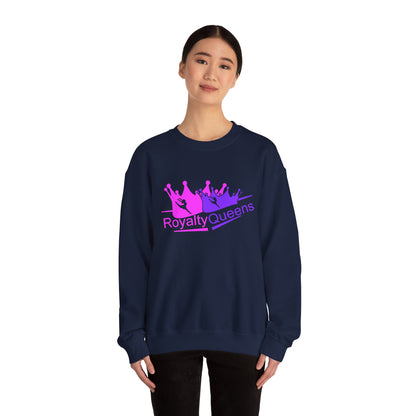 Royalty Queens Crewneck Sweatshirt — Pink & Purple Crown Graphic