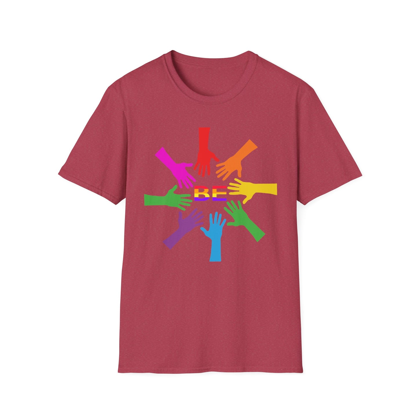Rainbow Hands Unisex T-Shirt | Be Yourself, Inclusive Apparel, Pride Clothing, Gift for Friends, LGBTQ+ Pride