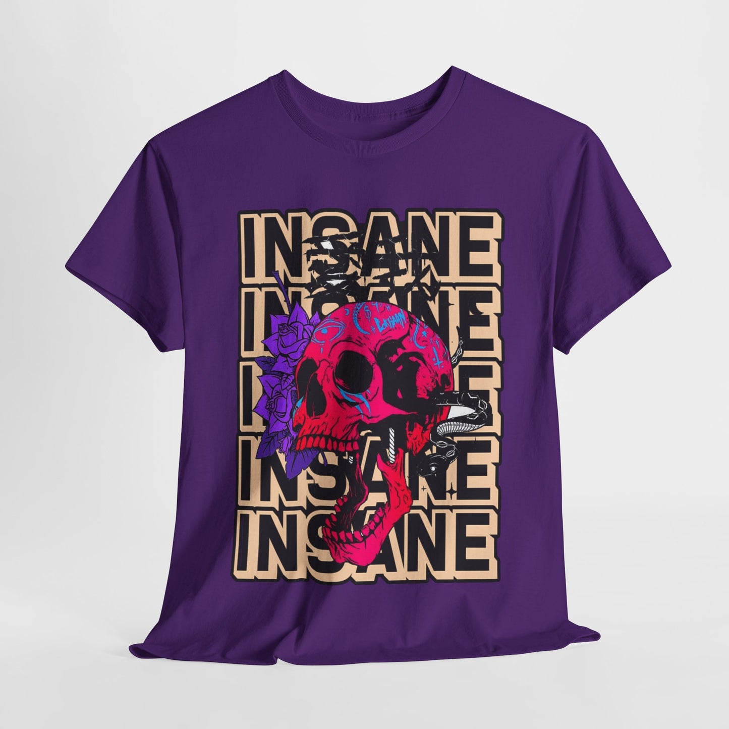 Edgy Skull Art Unisex Heavy Cotton Tee - Perfect for Alternative Fashion Lovers
