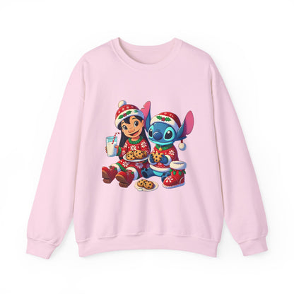 Holiday Character Sweatshirt — Cute Christmas Cookies & Milk Design