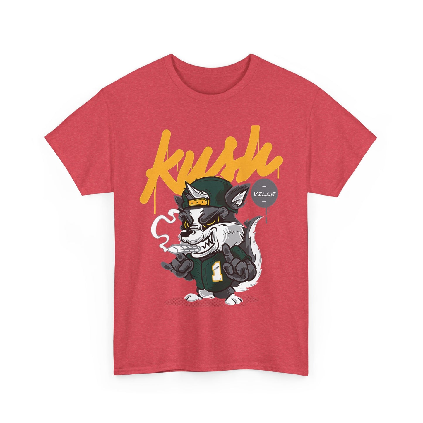 Kush Vibe Unisex Heavy Cotton Tee - Trendy Streetwear Graphic T-Shirt