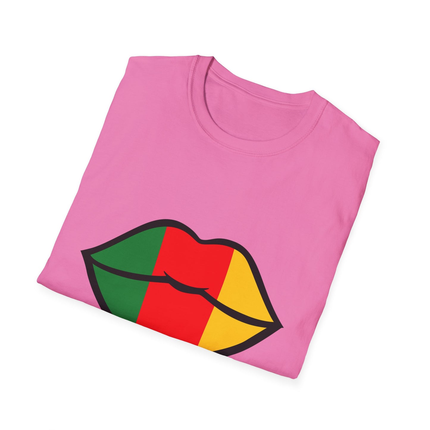 Cameroon Lips Unisex Softstyle T-Shirt, Graphic Tee, Statement Shirt, Cultural Pride Apparel, Casual Wear, Gift Idea