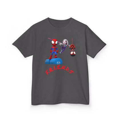 Kids' Friends Spider-Man Tee - Fun & Colorful Cotton T-Shirt for Young Superheroes