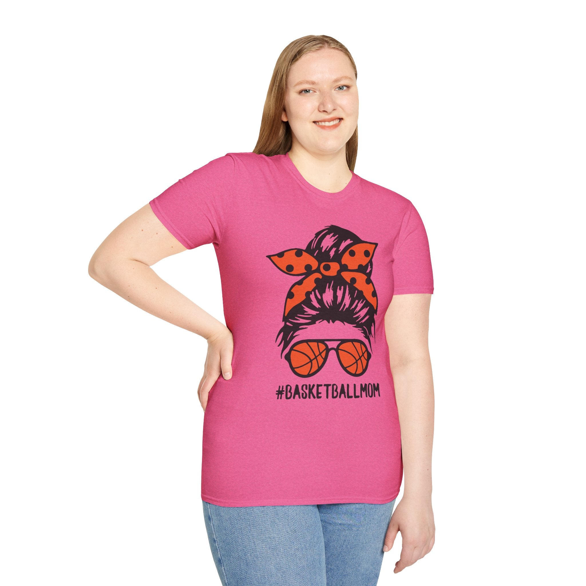 #BasketballMom Unisex Softstyle T-Shirt - Fun and Stylish Tee for Basketball Moms