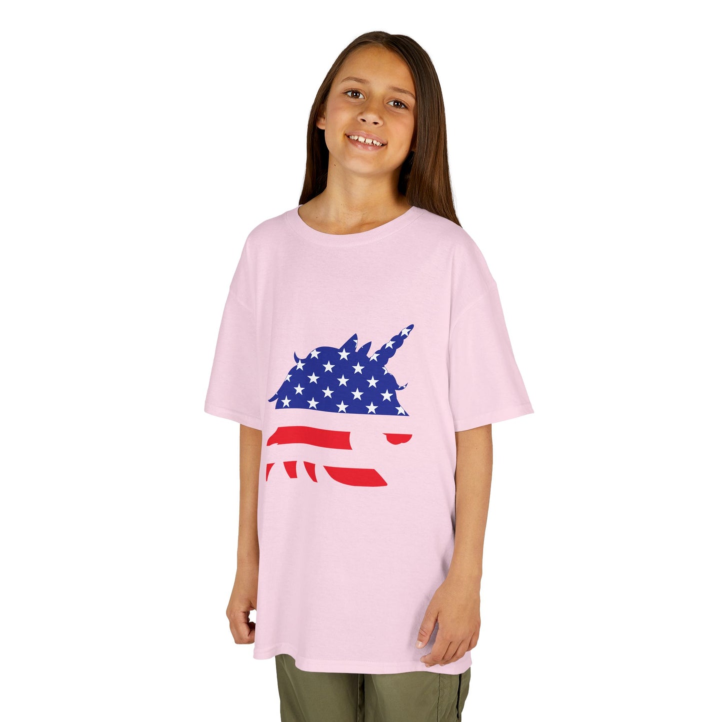 Patriotic Unicorn Kids Heavy Cotton Tee