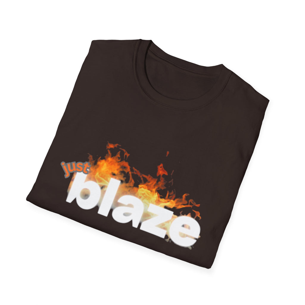 "Blaze" Unisex Softstyle T-Shirt | Fire Graphic Tee | Casual Fire Lover's Shirt, Gift for Friends, Summer Wear, Party Outfit