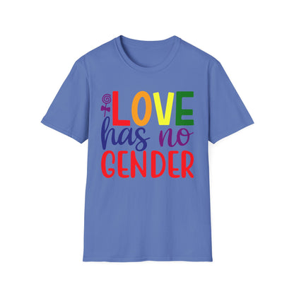 Love Has No Gender Unisex T-Shirt, LGBTQ+ Pride Tee, Comfort Fit Shirt, Gift for Allies, Inclusivity Apparel, Birthday Celebration Top
