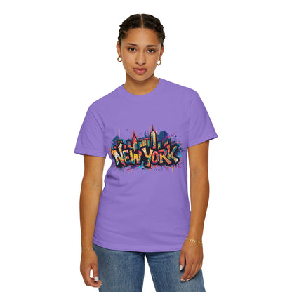 Colorful New York Graffiti T-Shirt, Streetwear Tee, City Vibe Shirt, Travel Souvenir Gift, Urban Fashion, Summer Outfit