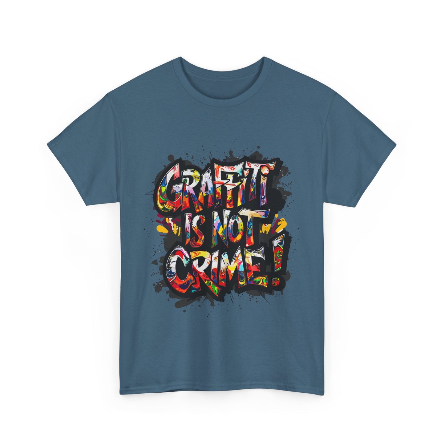 Craft is Not a Crime Unisex Heavy Cotton Tee, Graffiti Art Shirt, Streetwear, Gift for Artists, Art Lover's Top, Trendy Graphic Tee