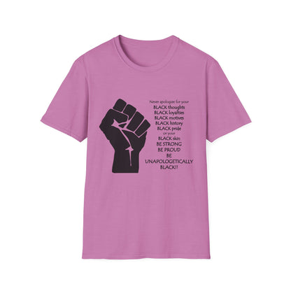Empowerment Graphic T-Shirt: Unapologetically Black Tee, Activist Shirt, Social Justice Apparel, Inclusive Fashion, Statement Wear