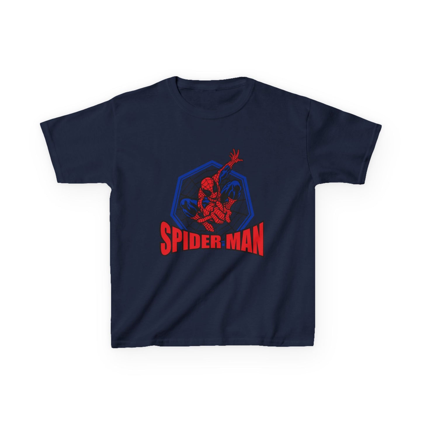 Kids Spider-Man Heavy Cotton Tee, Superhero Shirt, Marvel Tee for Boys, Birthday Gift, Comic-themed Apparel, Playwear