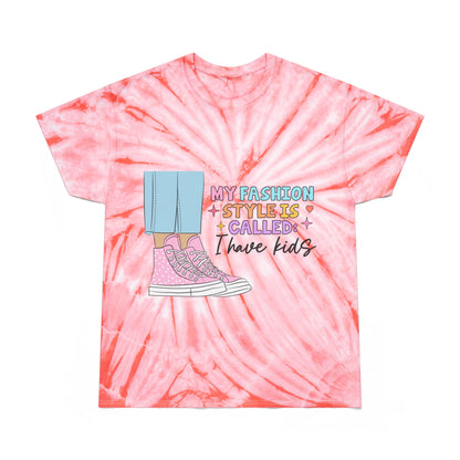 My Fashion Style Tie-Dye Tee for Moms - Bright Yellow Cyclone Design