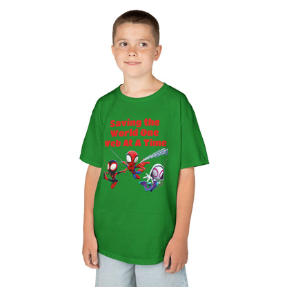 Kids Superhero Tee - Saving the World One Web At A Time