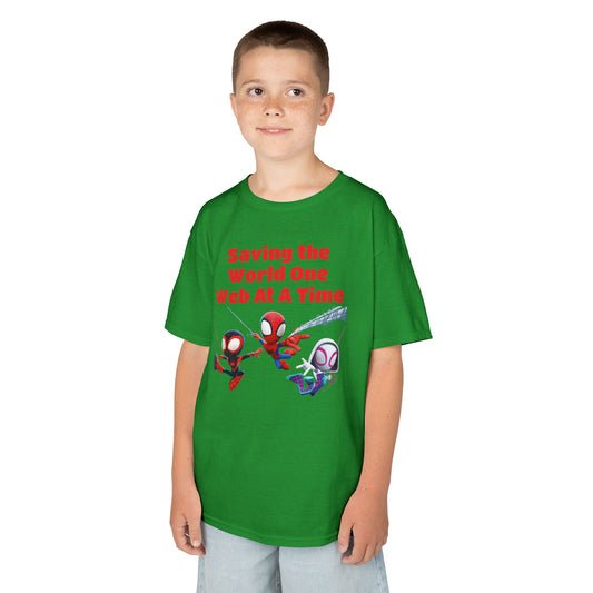 Kids Superhero Tee - Saving the World One Web At A Time