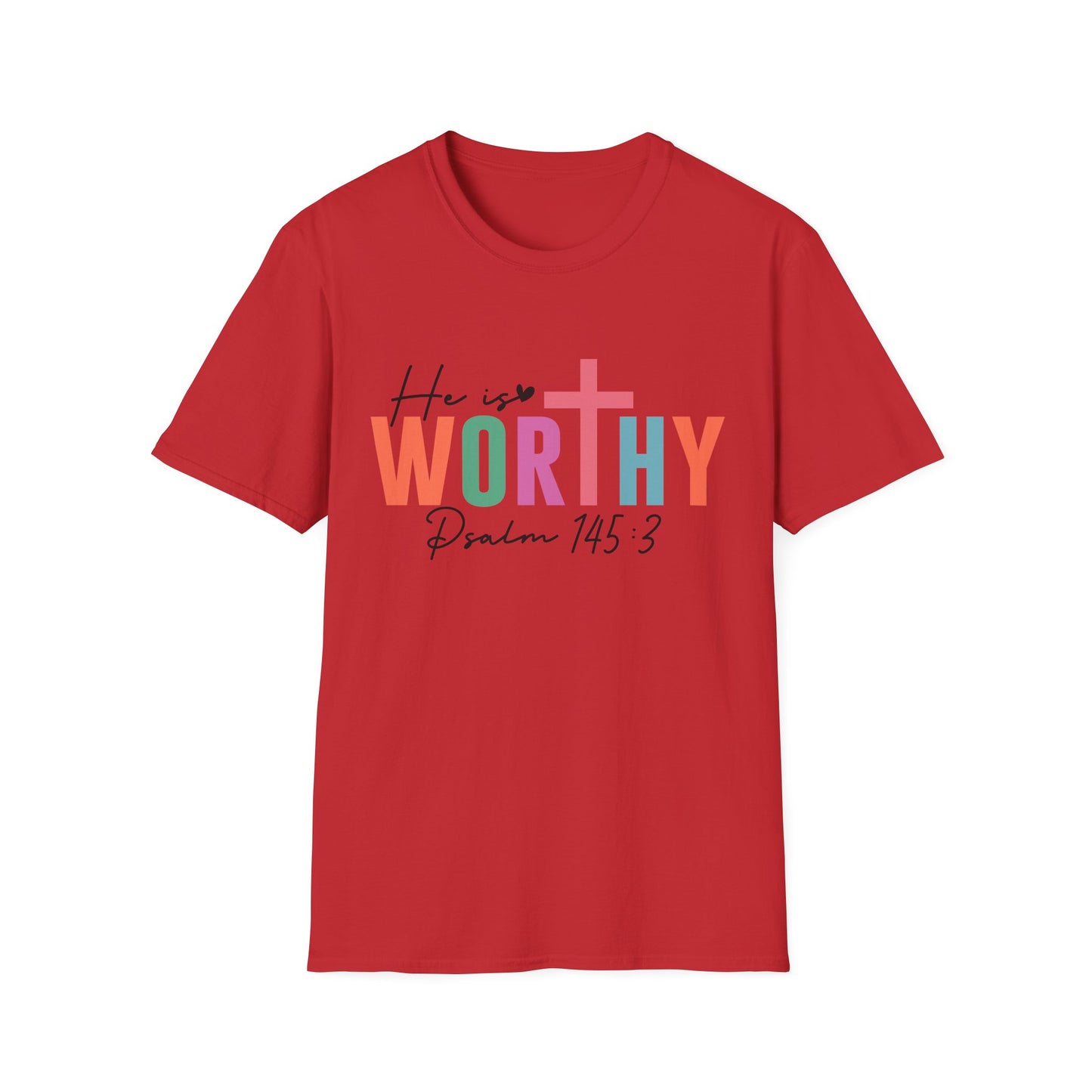 He is Worthy T-Shirt, Unisex Christian Tee, Psalm 145 3 Shirt, Inspirational Gift, Faith-Based Apparel, Church Outfit