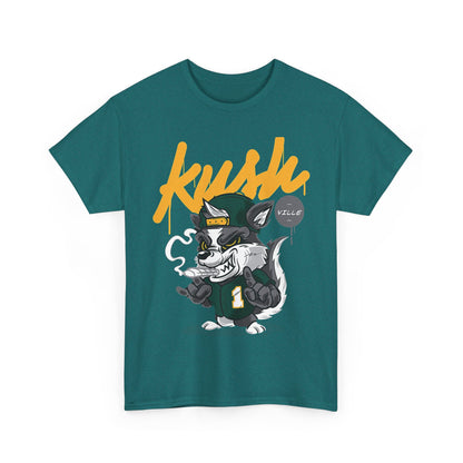 Kush Vibe Unisex Heavy Cotton Tee - Trendy Streetwear Graphic T-Shirt