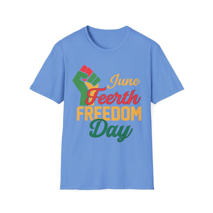 Juneteenth Freedom Day Unisex Softstyle T-Shirt, Celebration Tee, Black History Month Shirt, Equality Apparel, Gift for Activists