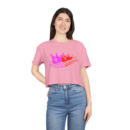Royalty Queens Women's Crop Tee for Confident Style, Perfect for Festivals, Parties, Birthdays, Gifts & Casual Wear