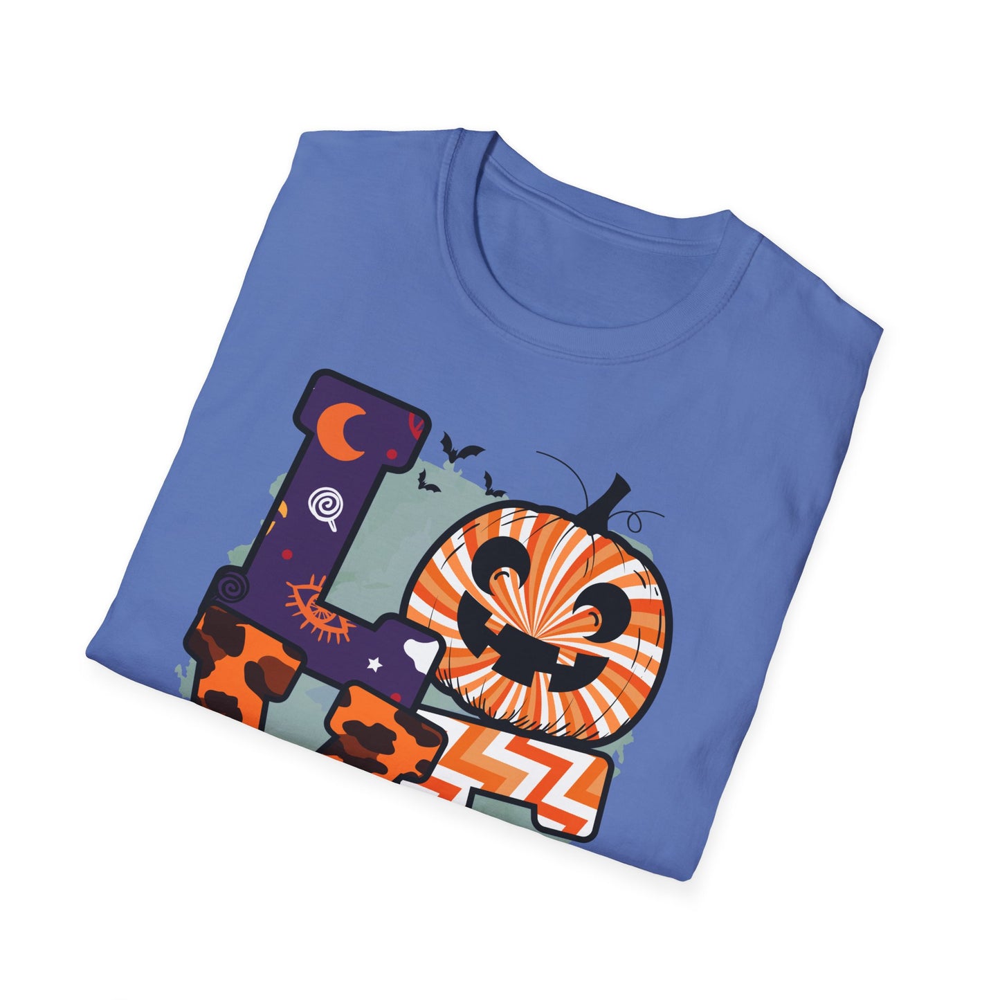 Halloween Love T-Shirt | Unisex Softstyle Tee for Fall | Spooky Season Apparel | Cute Halloween Shirt | Gift for Ghost Lovers