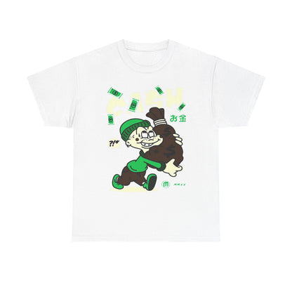Cash Cartoon Unisex Heavy Cotton Tee - Streetwear Vibe