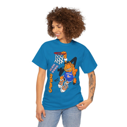 Garfield Basketball Unisex Heavy Cotton Tee - Fun Streetwear for Cat Lovers