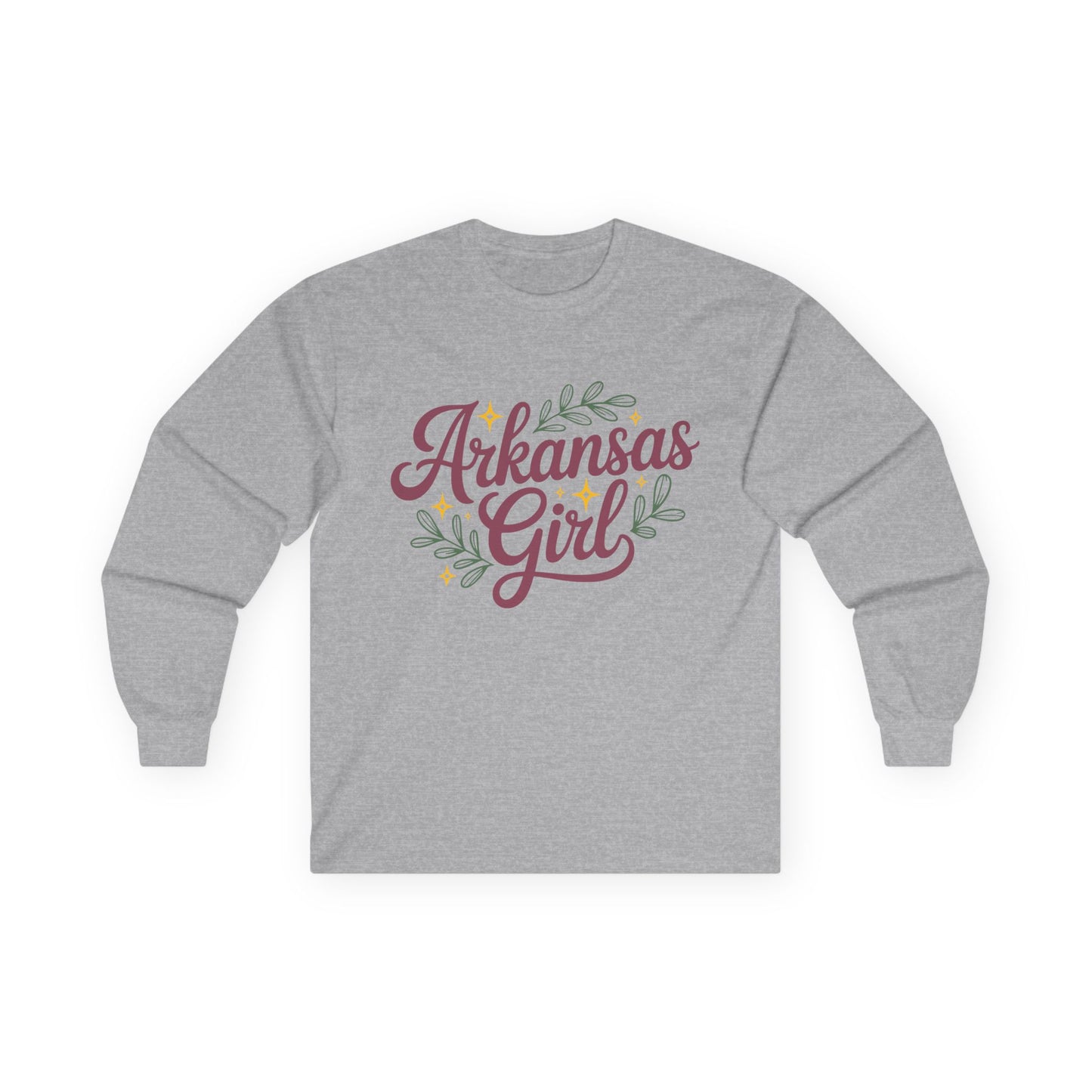 Arkansas Girl Long Sleeve Tee — Floral State Pride Shirt