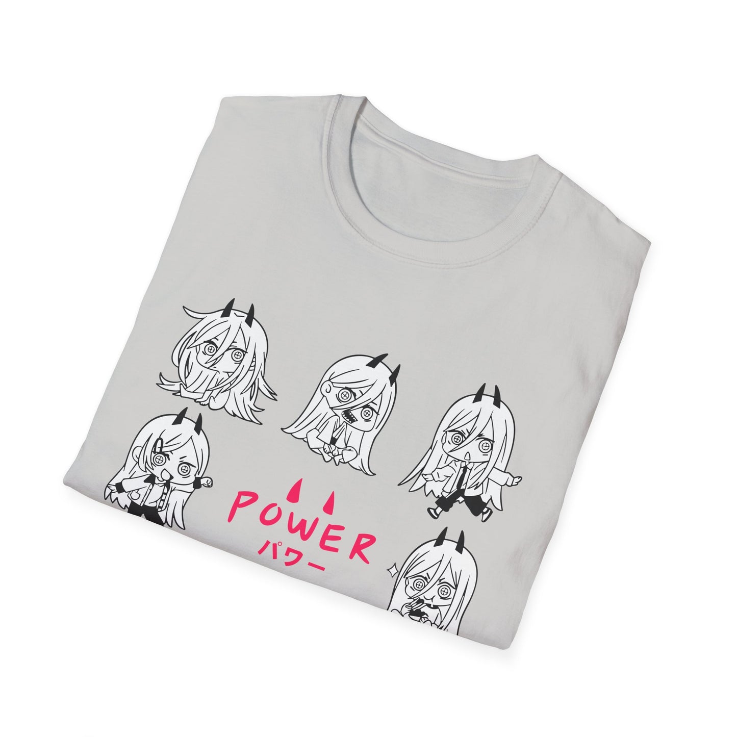 Graphic Anime T-Shirt - 'Power' Design, Unisex Tee for Anime Lovers, Gift for Birthdays & Holidays, Casual Wear, Fun Graphic Shirt