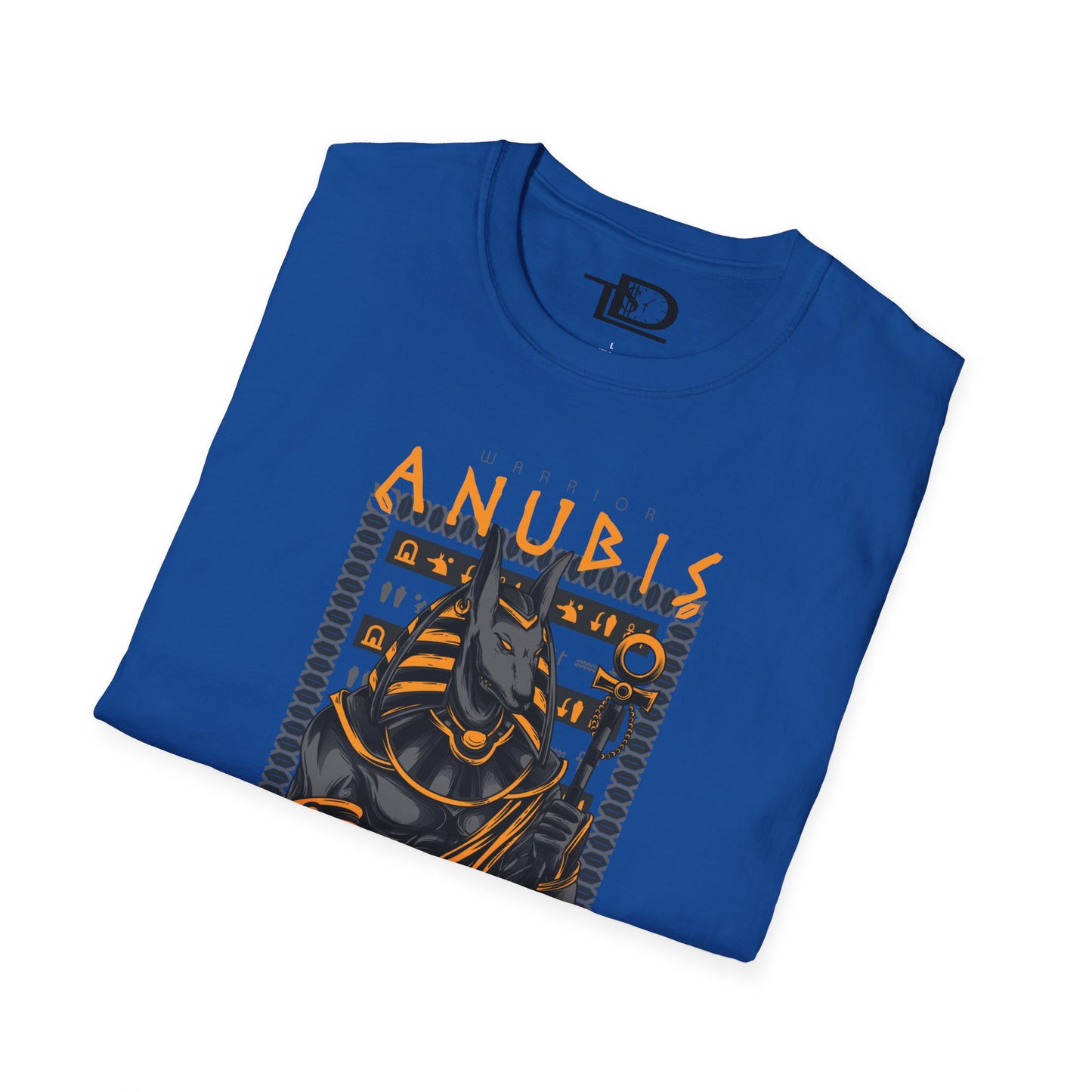 Anubis Unisex Softstyle T-Shirt, Egyptian Mythology Tee, Graphic Tee, Casual Wear for Fans, Gift for Halloween or Birthdays