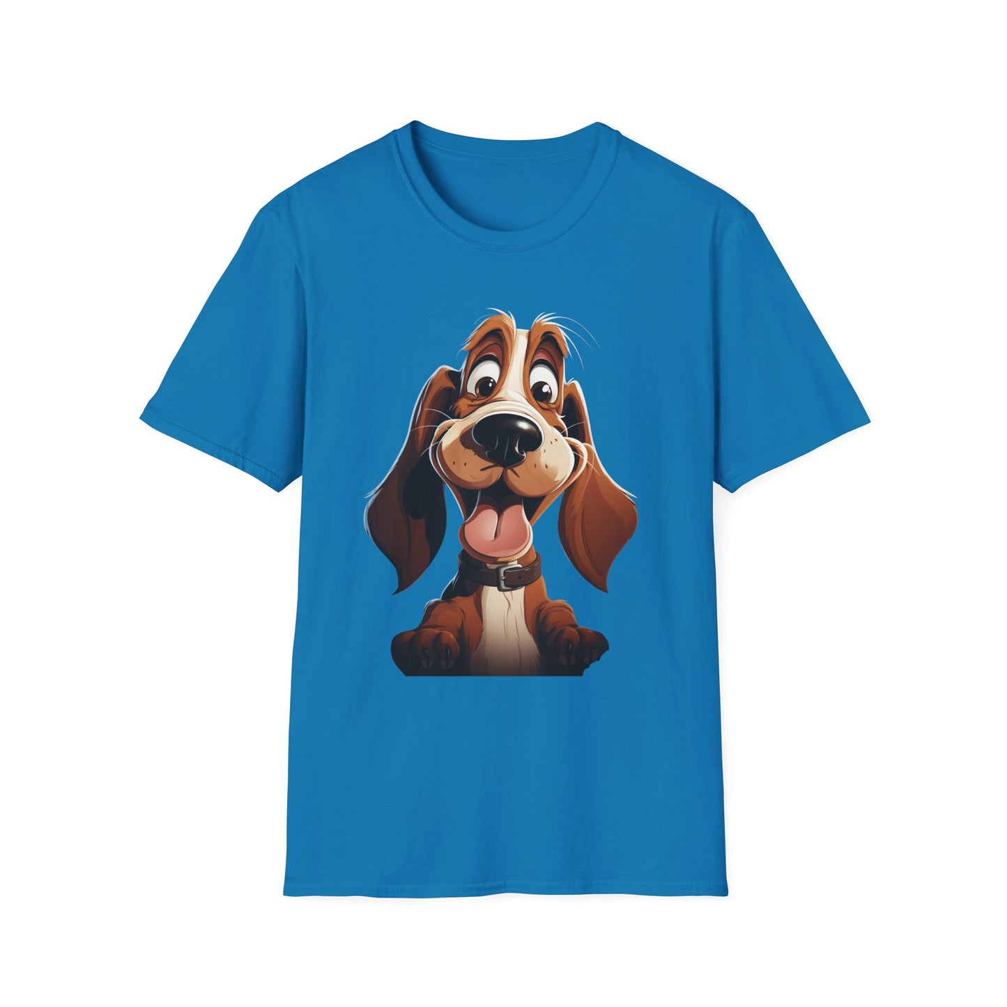 Cute Cartoon Dog Unisex Softstyle T-Shirt - Perfect for Pet Lovers