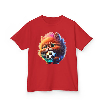 Cute kitty Soccer Kids Tee - Fun & Playful Cotton T-Shirt