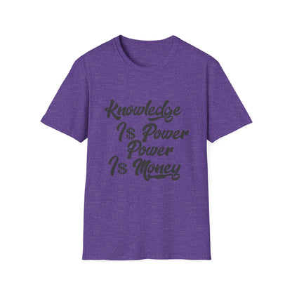 Knowledge Is Power Unisex Softstyle T-Shirt - Stylish Motivational Tee